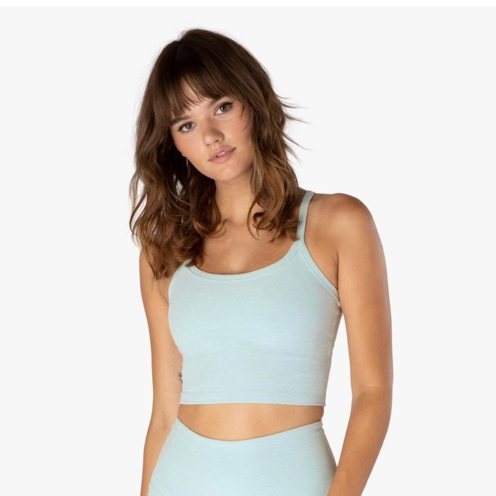 Beyond Yoga Mint space dye crop tank